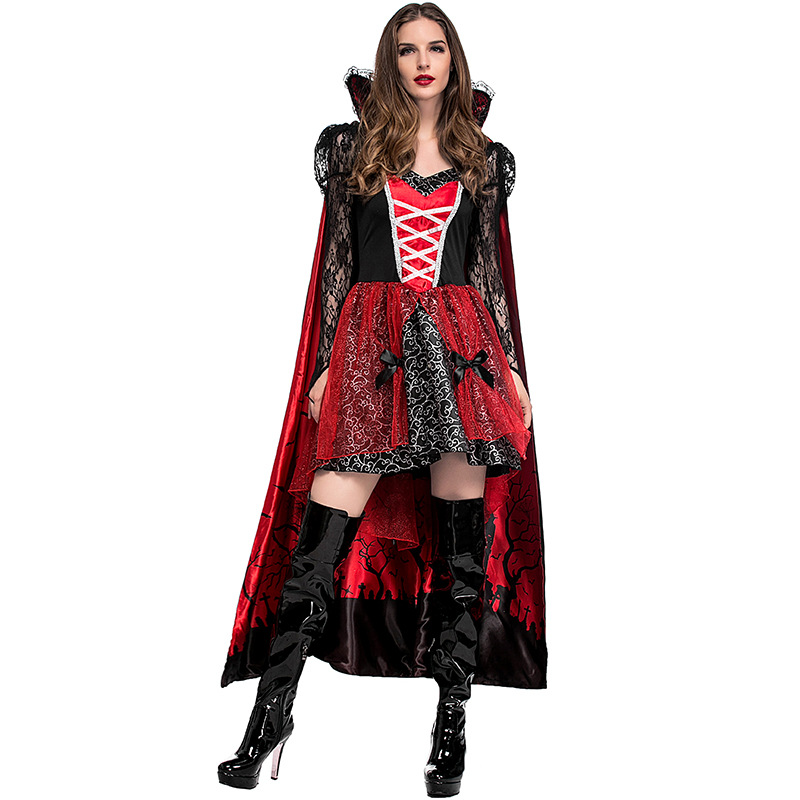 Halloween costume styles: Bat Queen, Vampire, Bloody Mary, Court Ball Dress, Tulle Skirt