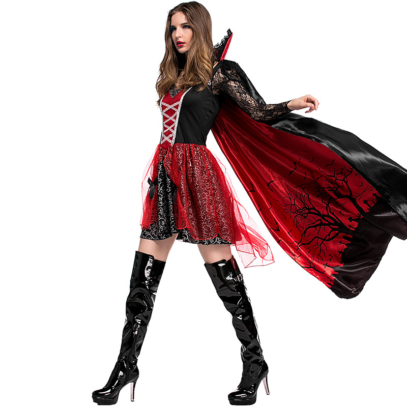 Halloween costume styles: Bat Queen, Vampire, Bloody Mary, Court Ball Dress, Tulle Skirt