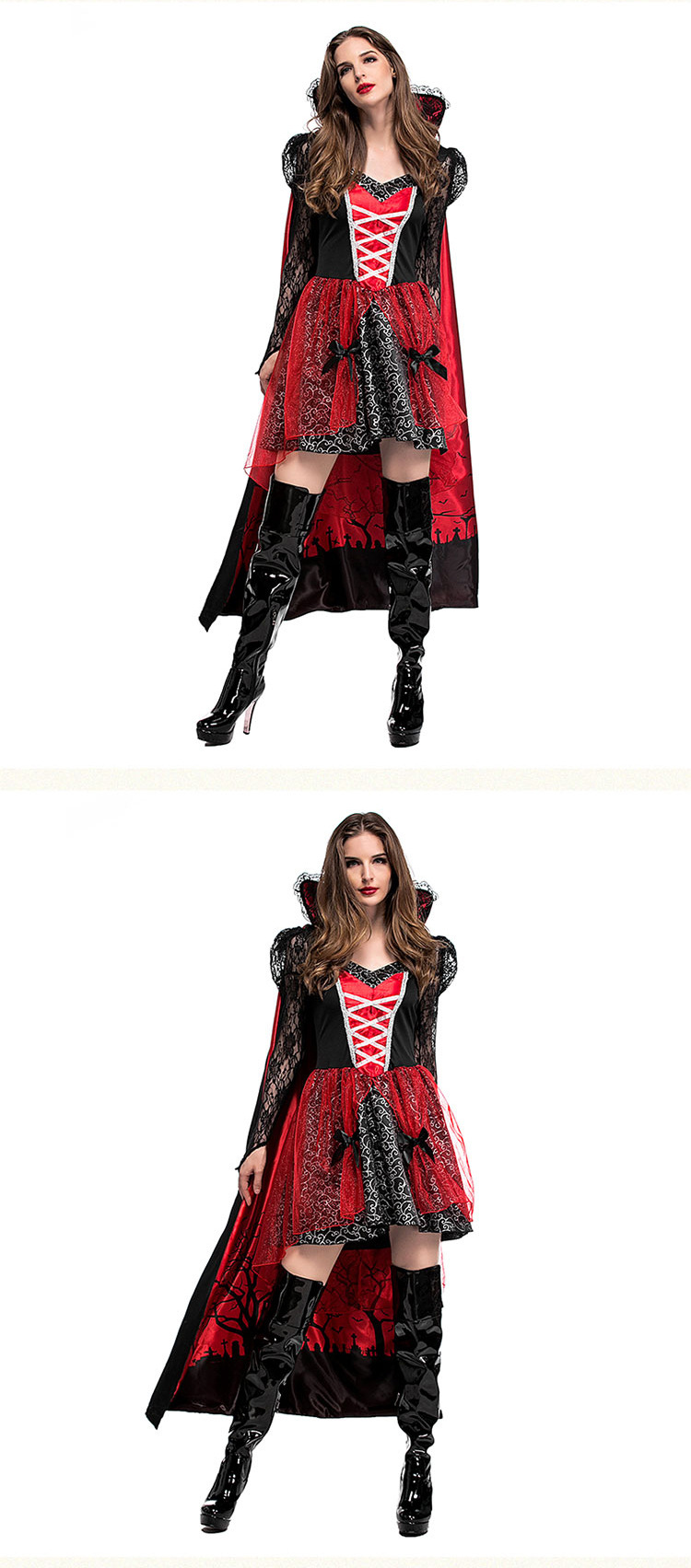 Halloween costume styles: Bat Queen, Vampire, Bloody Mary, Court Ball Dress, Tulle Skirt