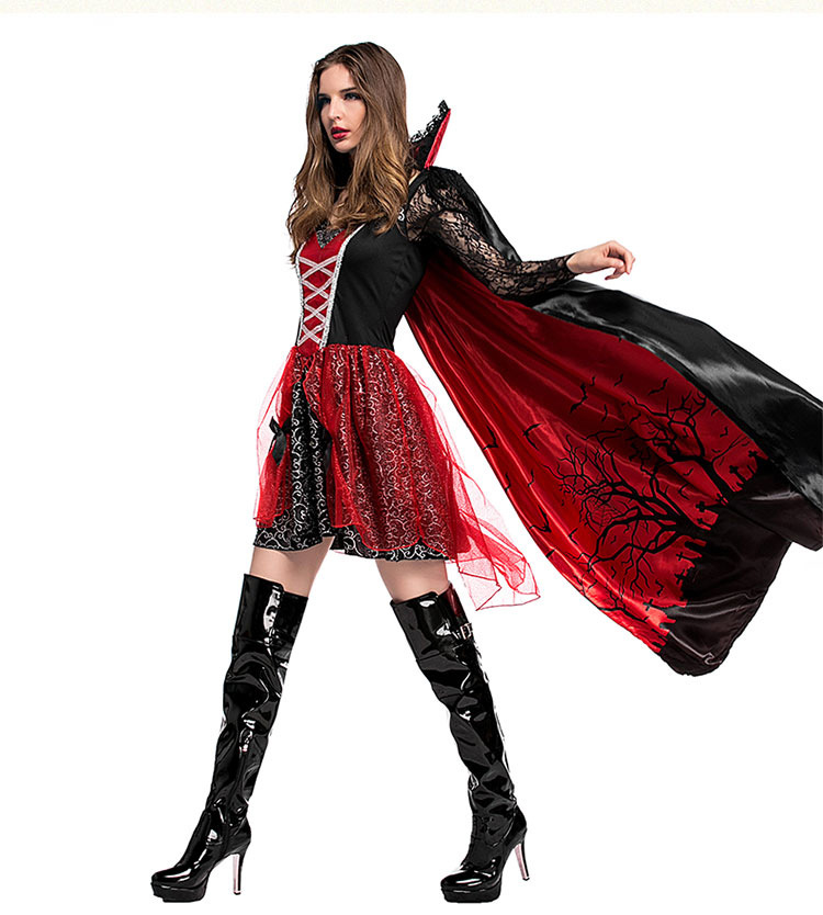 Halloween costume styles: Bat Queen, Vampire, Bloody Mary, Court Ball Dress, Tulle Skirt