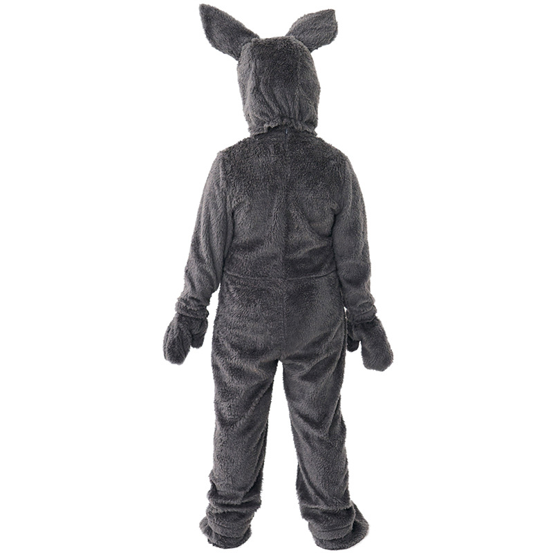 Halloween costumes for children, gray plush rabbit animal costume, fairy tale fairy tale bunny dance onesie pajamas