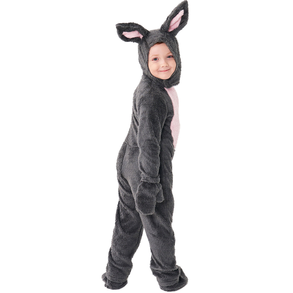 Halloween costumes for children, gray plush rabbit animal costume, fairy tale fairy tale bunny dance onesie pajamas