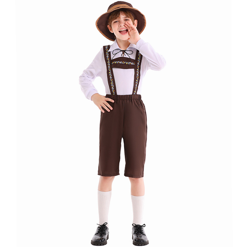 Children's Day costumes, German Beer Festival costumes, boys' performance costumes, Alpine folk costumes, theatrical costumes, and everyday stage costumes.