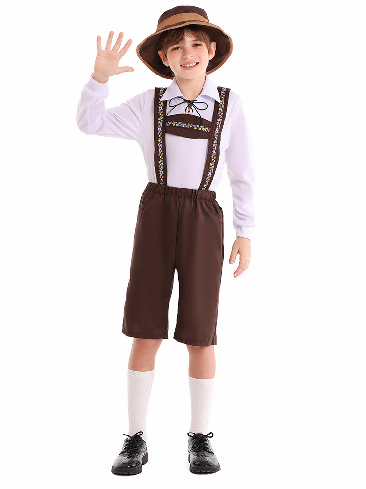 Children's Day costumes, German Beer Festival costumes, boys' performance costumes, Alpine folk costumes, theatrical costumes, and everyday stage costumes.