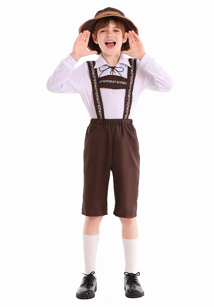 Children's Day costumes, German Beer Festival costumes, boys' performance costumes, Alpine folk costumes, theatrical costumes, and everyday stage costumes.