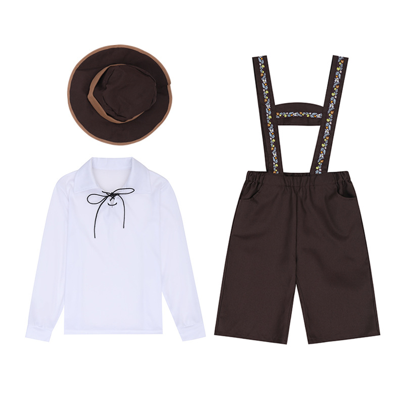 Children's Day costumes, German Beer Festival costumes, boys' performance costumes, Alpine folk costumes, theatrical costumes, and everyday stage costumes.