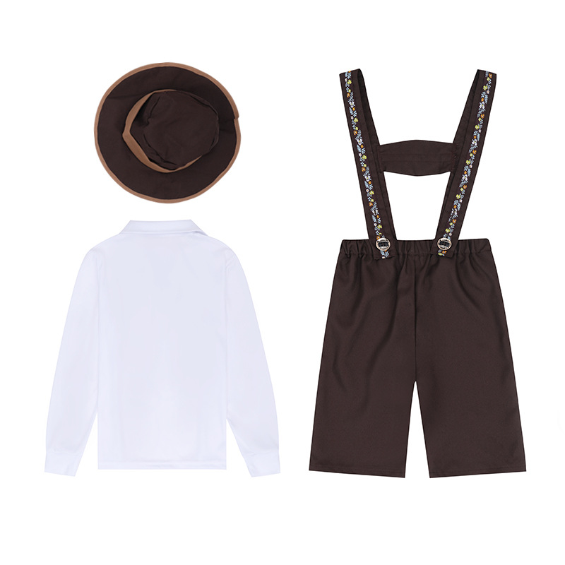 Children's Day costumes, German Beer Festival costumes, boys' performance costumes, Alpine folk costumes, theatrical costumes, and everyday stage costumes.