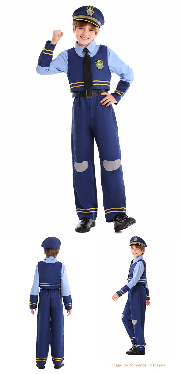 Children's Day boy's stage costume, Halloween bunny police officer, kindergarten program performance costume