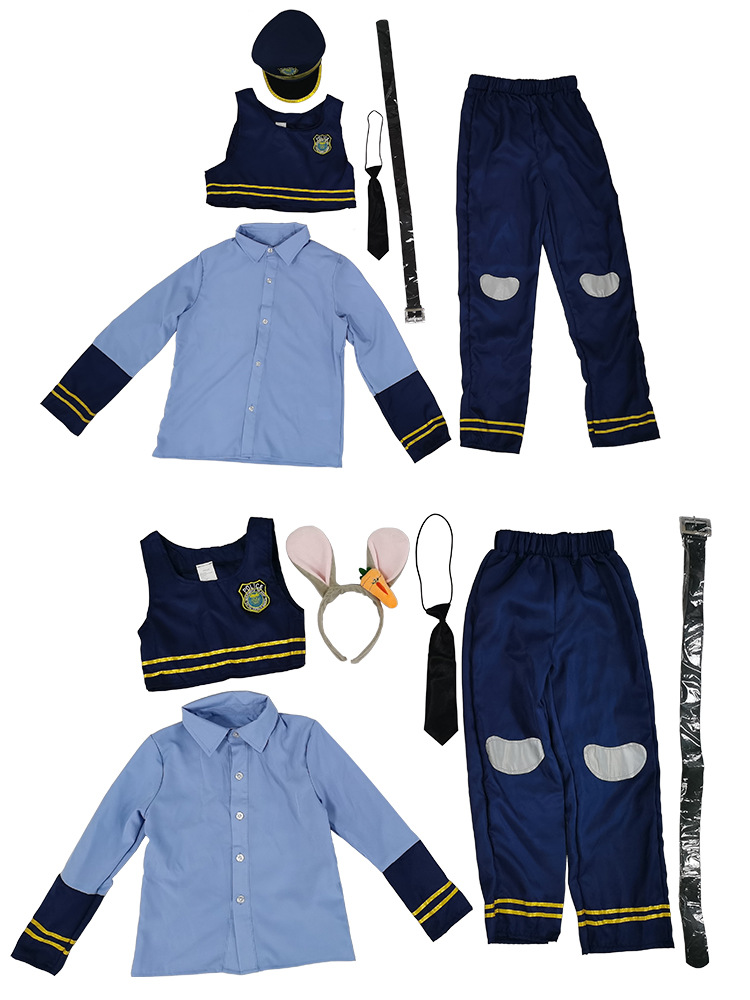 Children's Day boy's stage costume, Halloween bunny police officer, kindergarten program performance costume
