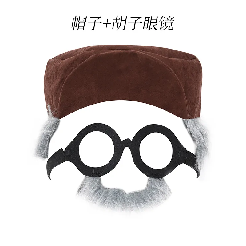 Adult hat + beard and glasses