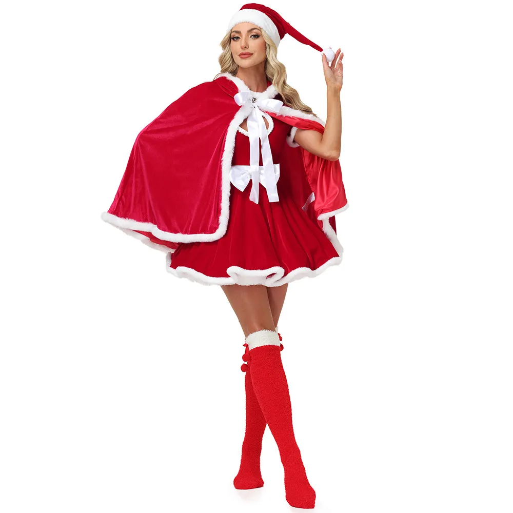 Red (4-piece set) + cape + socks