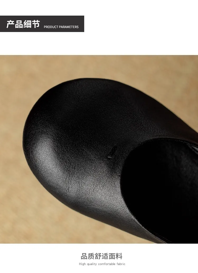 Spring flat round toe low-cut simple comfortable women's shoes in brown and black