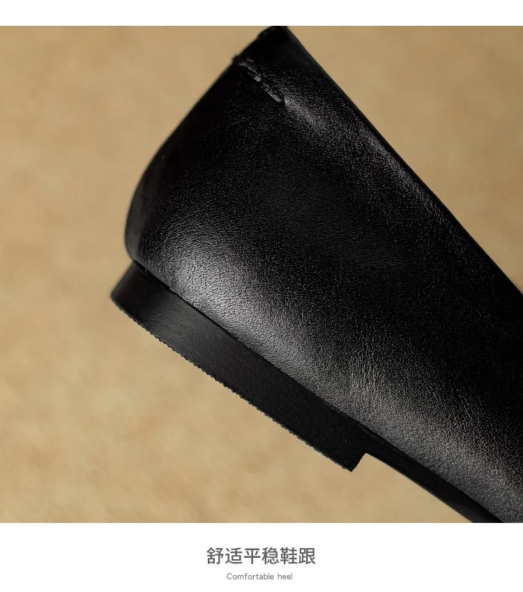 Spring flat round toe low-cut simple comfortable women's shoes in brown and black