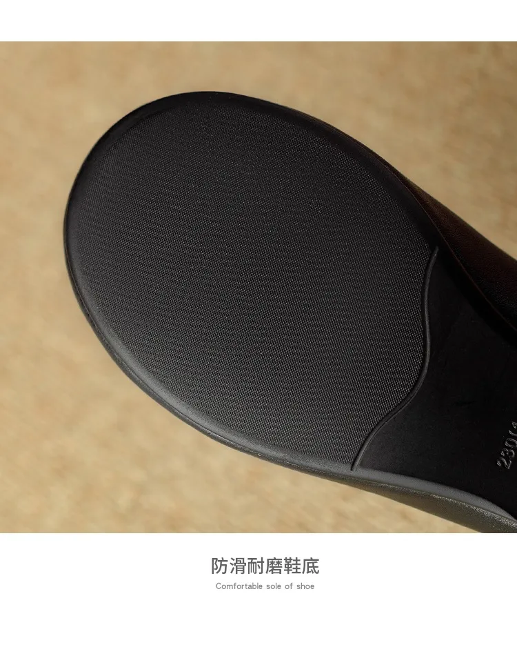 Spring flat round toe low-cut simple comfortable women's shoes in brown and black
