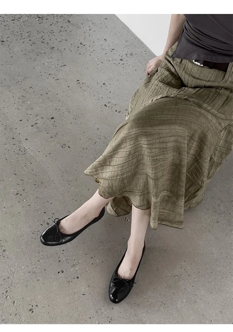 Spring single-shoe wedge heel bow low-cut comfortable cowhide fashion women's shoes