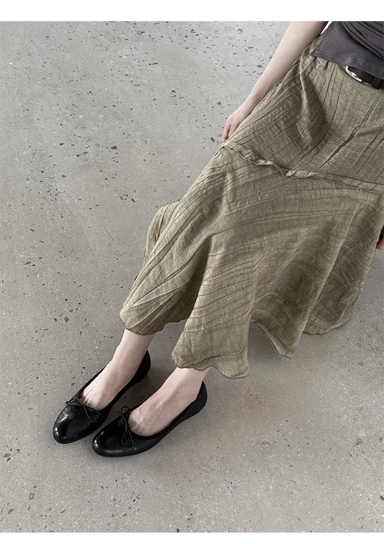 Spring single-shoe wedge heel bow low-cut comfortable cowhide fashion women's shoes
