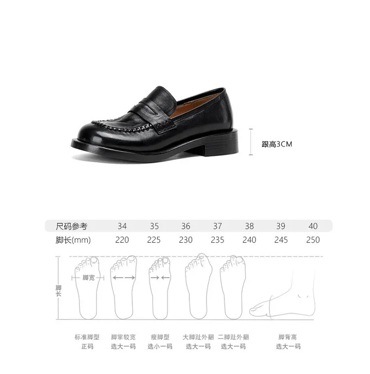Spring single shoes, round toe, thick sole, chunky heel, slip-on fashion women's shoes, 12-15n