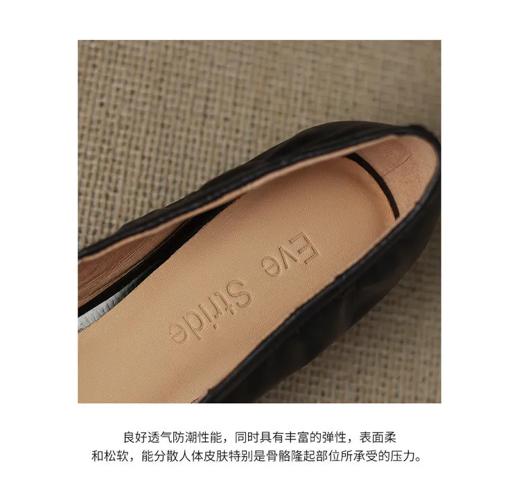 Spring pointed-toe stiletto heel slip-on cowhide fashion shoes for women, sizes 15-17m