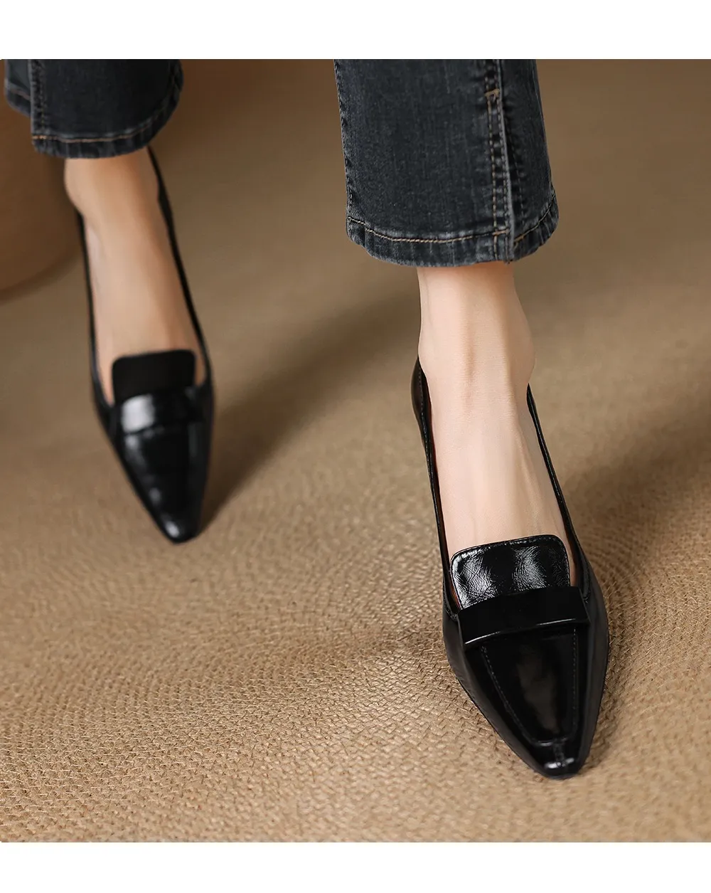 Stylish French high heels, elegant stiletto heels, retro style, durable pointed toe, low-cut, sophisticated high heels for women.