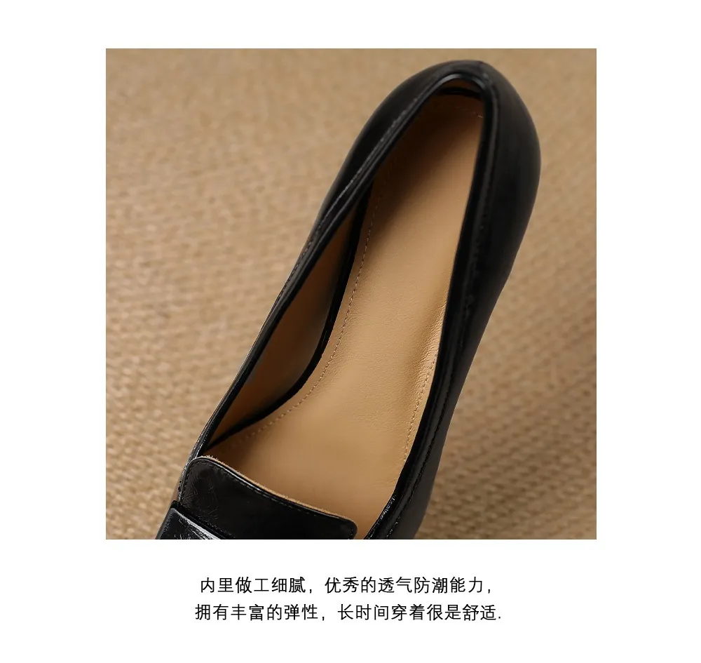Stylish French high heels, elegant stiletto heels, retro style, durable pointed toe, low-cut, sophisticated high heels for women.