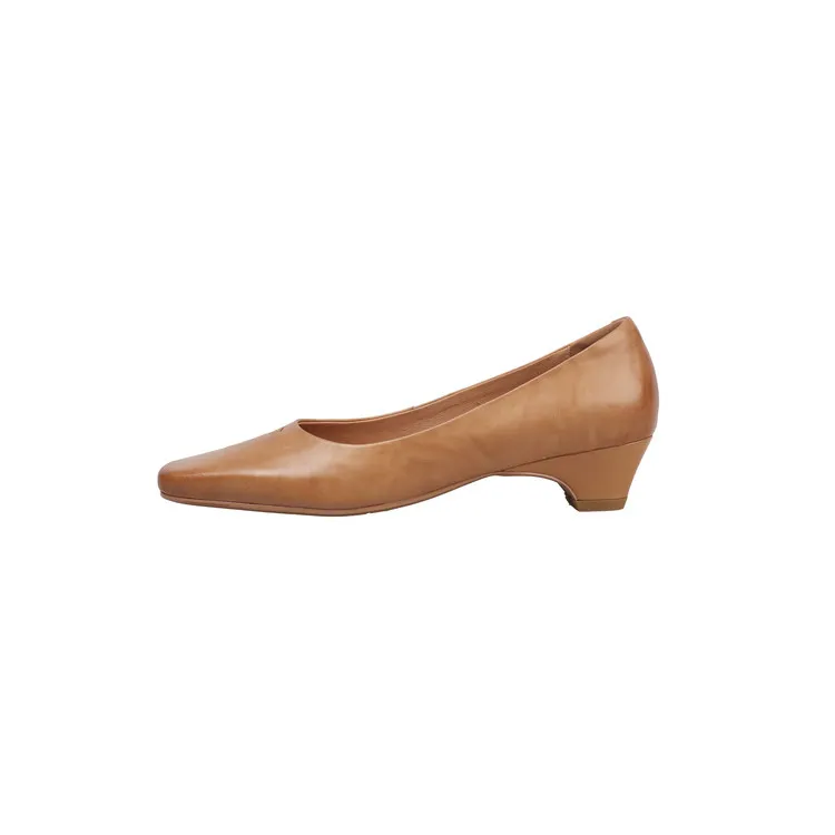 Early Spring Women's Fashion Shoes with Square Toe, Chunky Heel, Leather, Black and Khaki, Size 12-26c