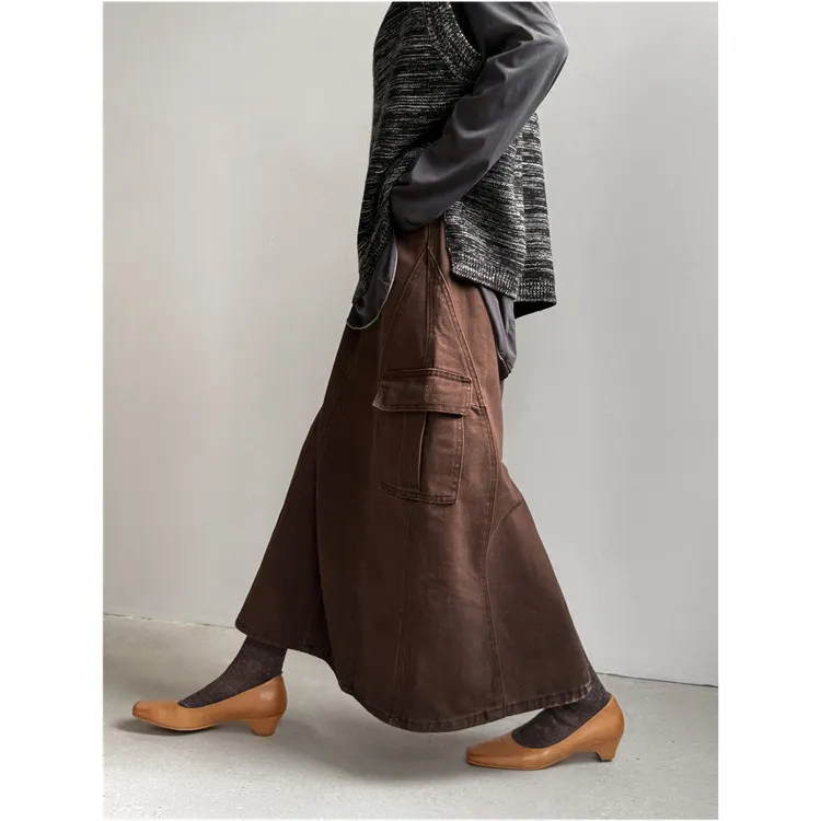 Early Spring Women's Fashion Shoes with Square Toe, Chunky Heel, Leather, Black and Khaki, Size 12-26c