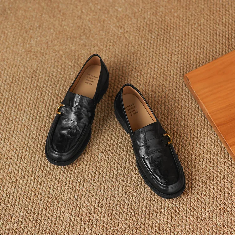 Early Spring Round Toe Deep Heel Chunky High Heel Women's Fashion Shoes 12-30a