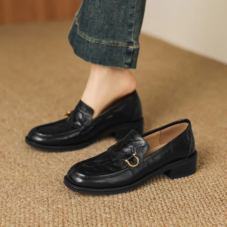 Early Spring Round Toe Deep Heel Chunky High Heel Women's Fashion Shoes 12-30a