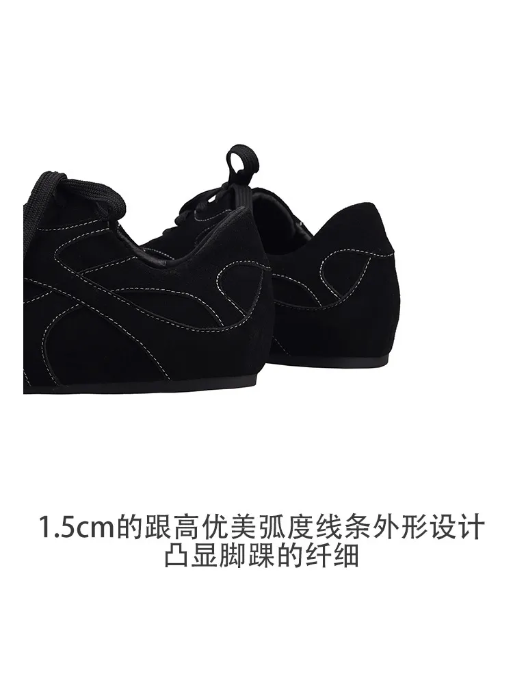 Early spring single shoes, round toe, lace-up, flat, cowhide, comfortable women's shoes, 1-6s