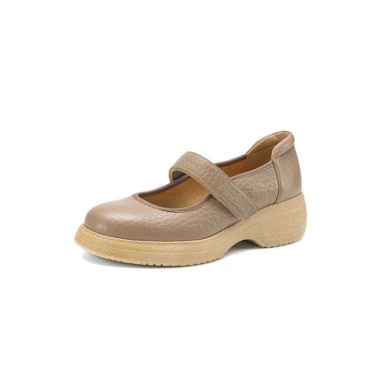 Early Spring Women's Shoes - Round Toe, Thick Sole, Chunky Heel, Velcro Fit, Comfortable Shoes, Sizes 1-15L