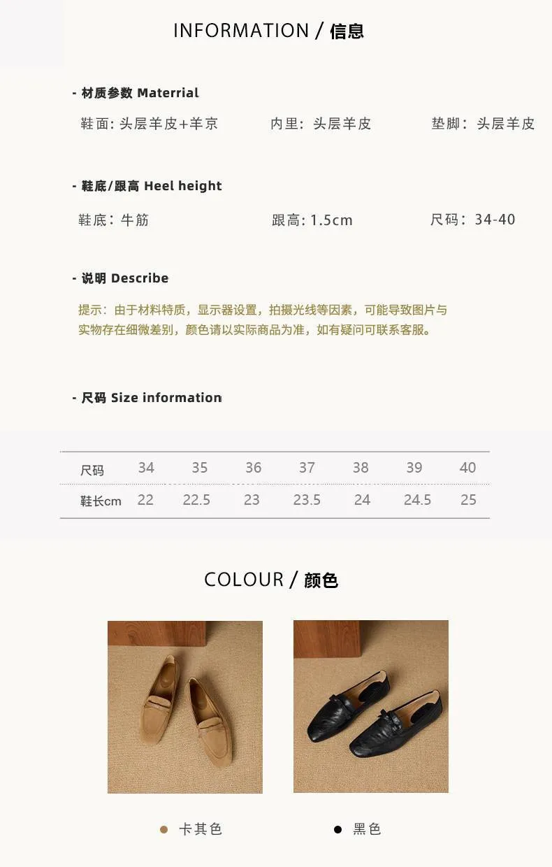 Elegant and stylish soft leather bow loafers, square toe, slip-on, fashionable and comfortable flat shoes for women, perfect for spring.