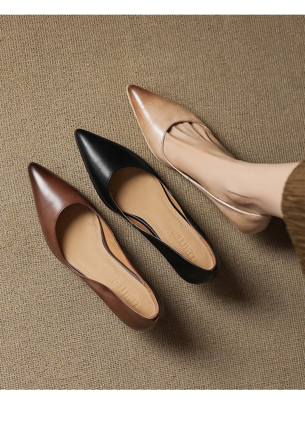 Early spring slip-on high heels, soft pointed toes, elegant and stylish women's shoes