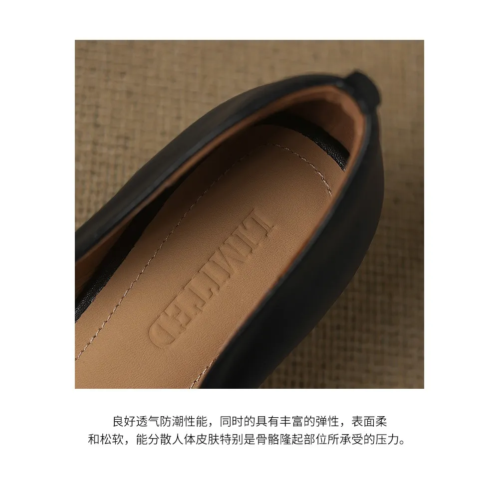 Early spring slip-on high heels, soft pointed toes, elegant and stylish women's shoes