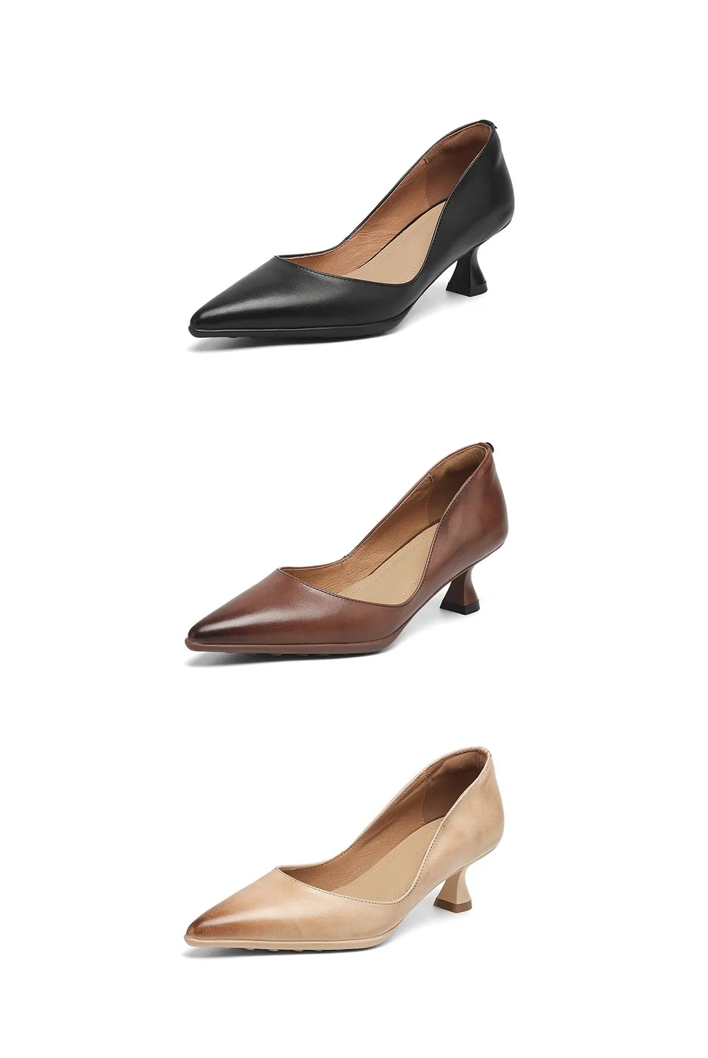 Early spring slip-on high heels, soft pointed toes, elegant and stylish women's shoes