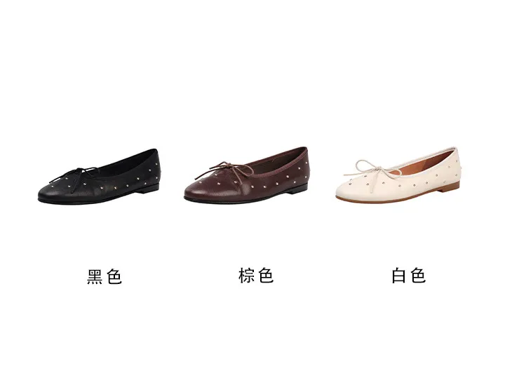 Early Spring Round Toe Low Heel Flat Sheepskin Comfortable Fashion Women's Shoes 1-29t