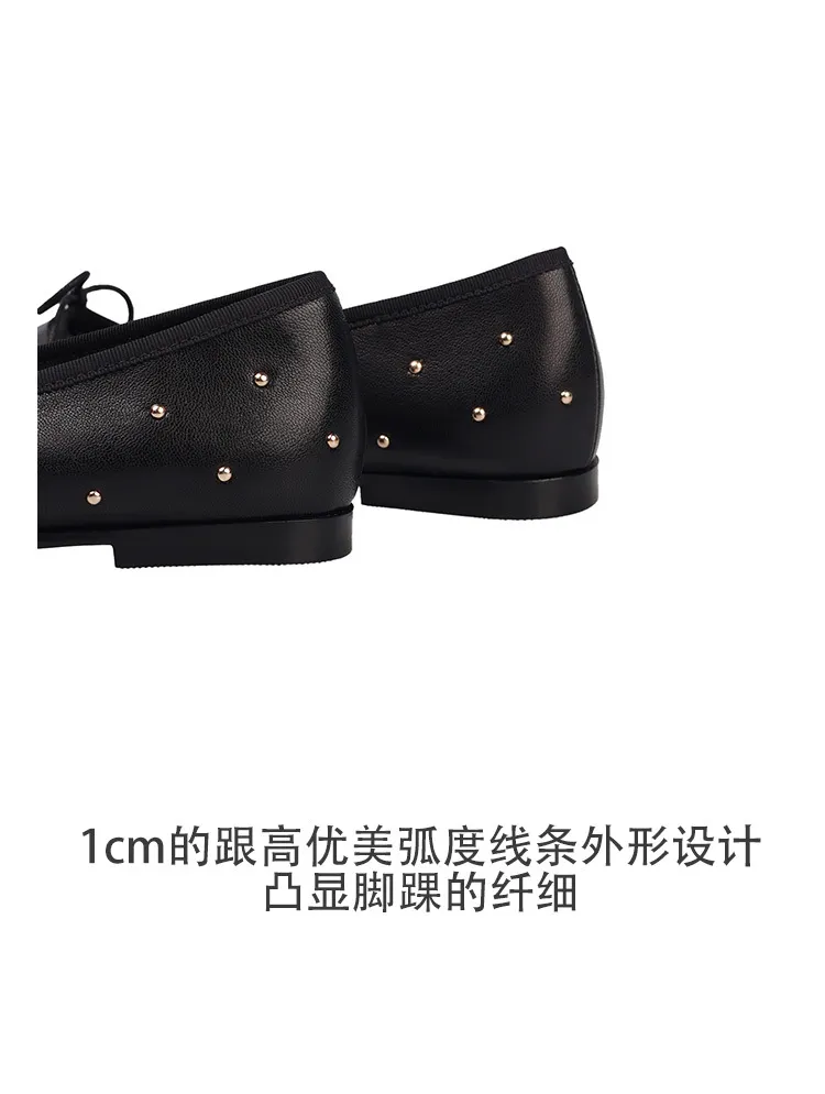 Early Spring Round Toe Low Heel Flat Sheepskin Comfortable Fashion Women's Shoes 1-29t