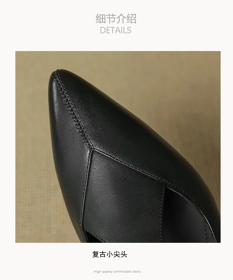 5cm high heel, elegant and simple women's shoes, spring style, pointed toe, buckle fashion shoes, 3 colors, T-strap single shoes