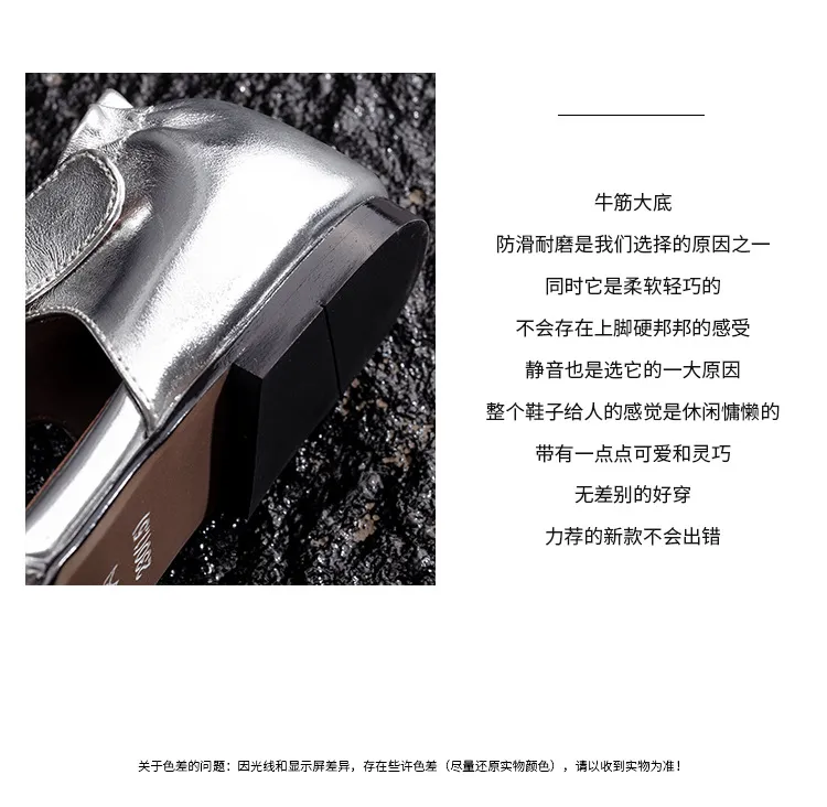 Summer sandals, round toe, buckle, sheepskin, comfortable women's shoes, 2-10h