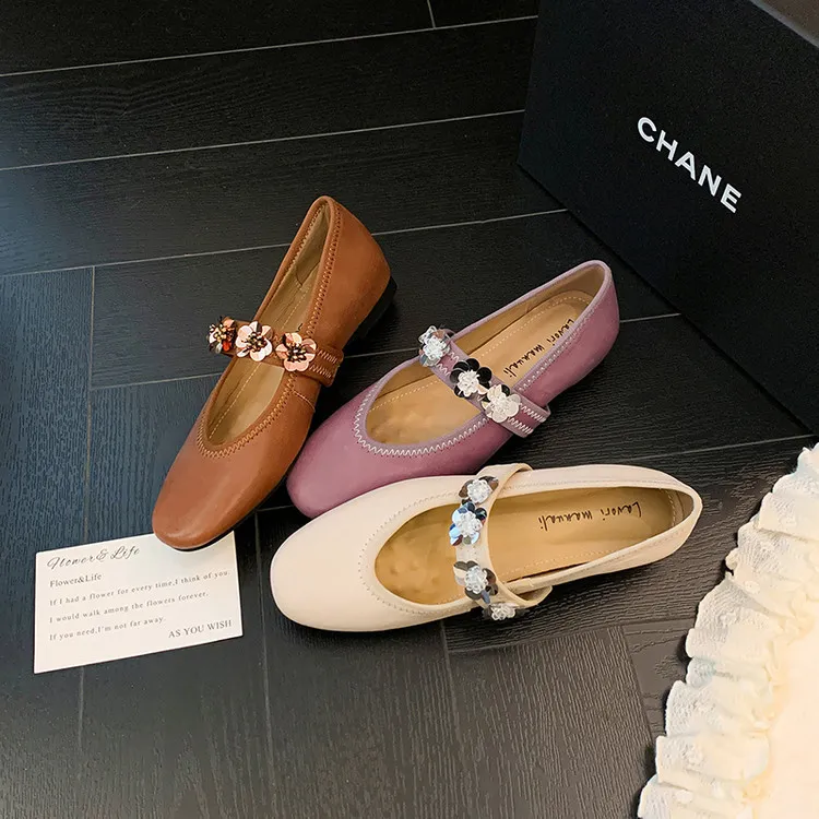 Early spring single-toe slip-on cowhide fashion solid color cowhide women's shoes 2-10d