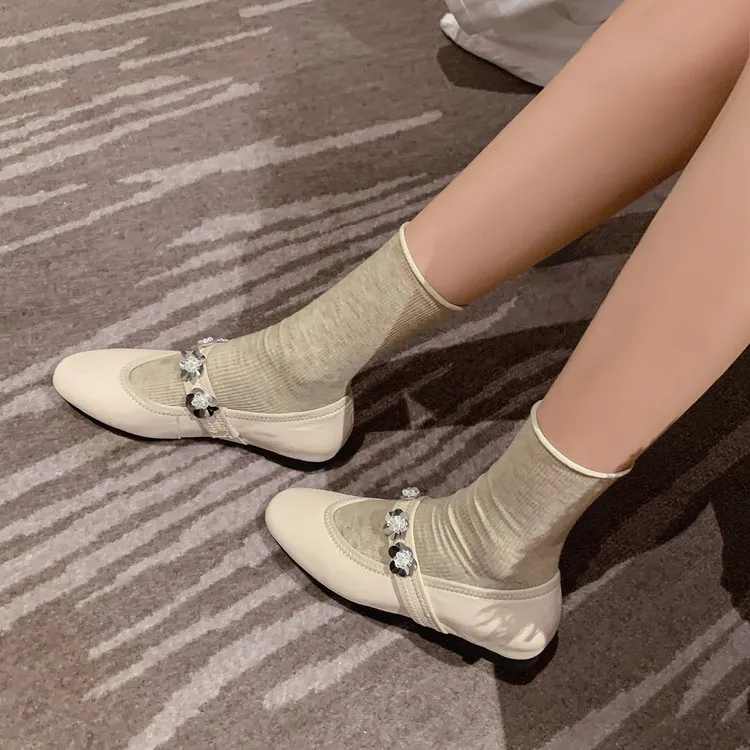 Early spring single-toe slip-on cowhide fashion solid color cowhide women's shoes 2-10d