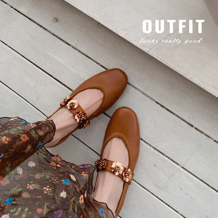 Early spring single-toe slip-on cowhide fashion solid color cowhide women's shoes 2-10d