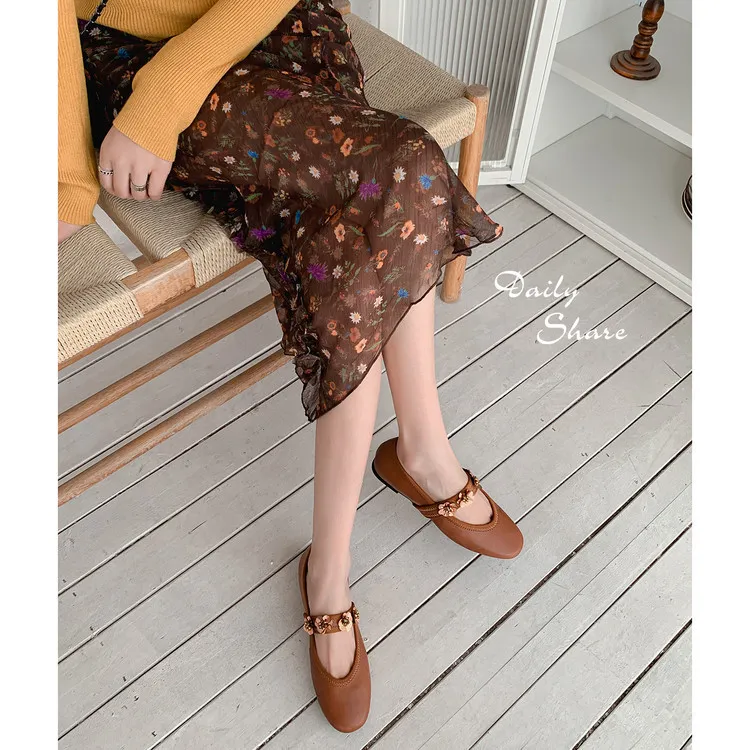 Early spring single-toe slip-on cowhide fashion solid color cowhide women's shoes 2-10d