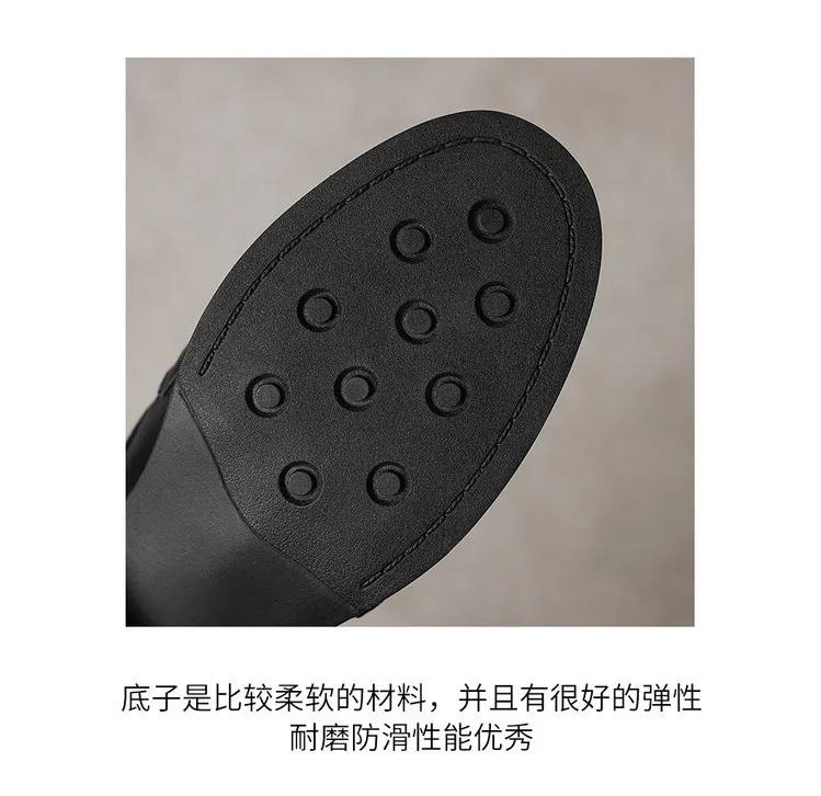 Early Spring Round Toe Slip-on Leather Women's Shoes (3-3L)