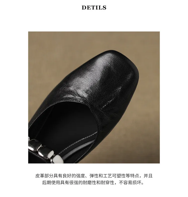 Early spring single shoes, square toe, chunky heel, low heel, comfortable Mary Jane women's shoes, 2-27k