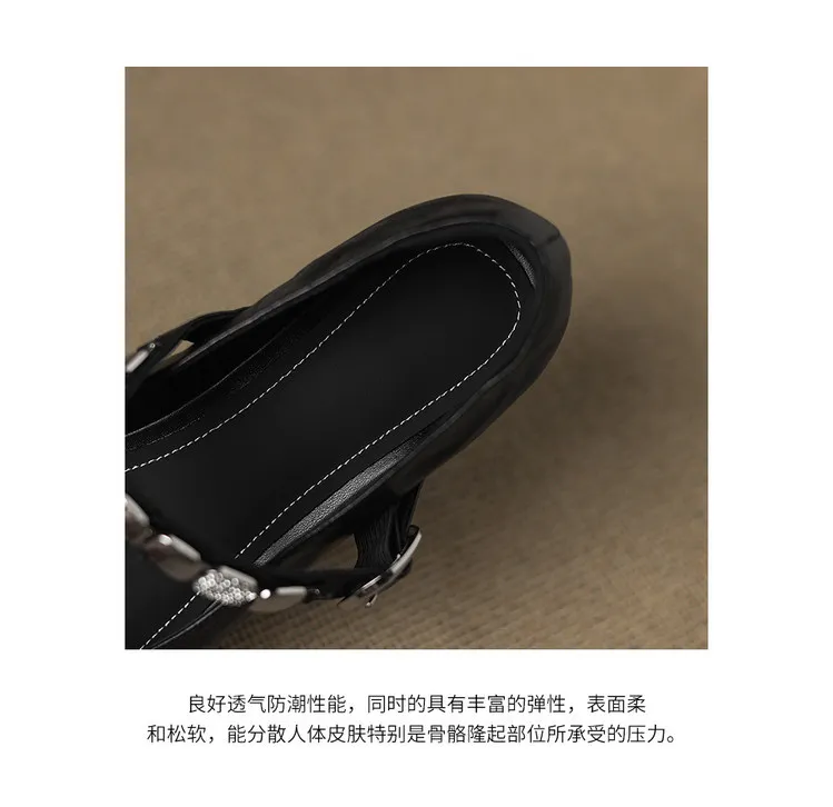 Early spring single shoes, square toe, chunky heel, low heel, comfortable Mary Jane women's shoes, 2-27k