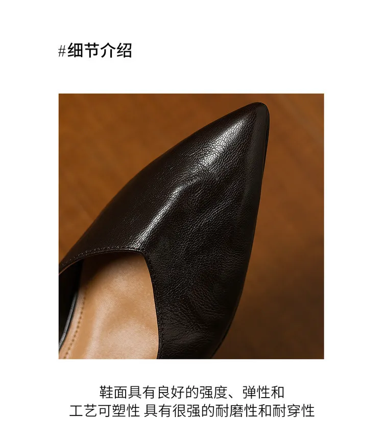 Early spring single-shoe wedge heel pointed toe low-cut sheepskin fashion women's shoes 3-7a one piece