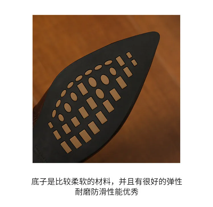 Early spring single-shoe wedge heel pointed toe low-cut sheepskin fashion women's shoes 3-7a one piece