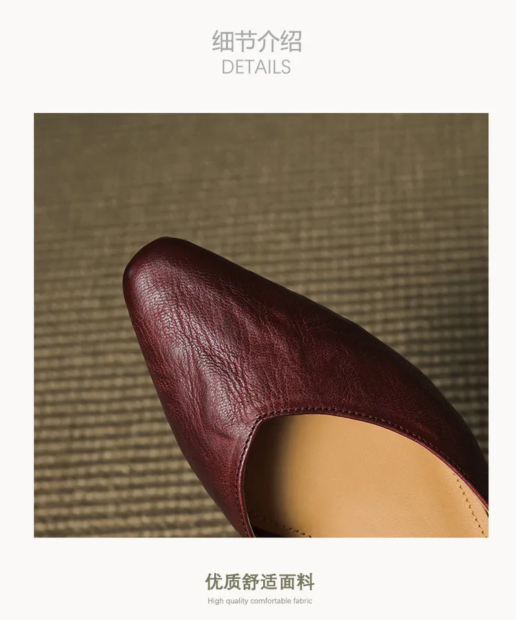 Early Spring Single Shoes Round Toe Low Mouth Chunky Heel High Heel Fashion Women's Shoes 3-7d