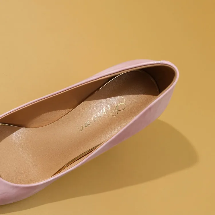 Elegant pearl and rhinestone chunky heeled high heels, spring denim patent leather, light luxury pointed toe high heels for banquets