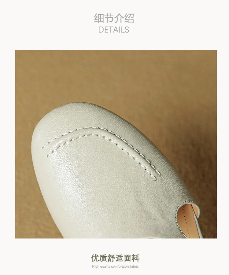Spring/Summer style round-toe closed-toe flat sheepskin fashion women's sandals 3-9g
